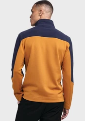 Schöffel Strickfleece-Pullover Style Karif MNS Braun/Dunkelblau/Orange