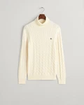 Gant Strickpullover COTTON CABLE TURTLE NECK creme