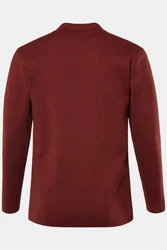 JP1880 Poloshirt Stricksakko FLEXNAMIC Reverskragen Rot/Dunkelrot/Braun