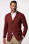 JP1880 Poloshirt Stricksakko FLEXNAMIC Reverskragen Rot/Dunkelrot/Braun