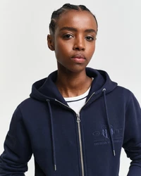 Gant Sweatshirt Sweatjacke Regular Fit Dunkelblau/Blau/Hellblau