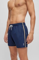 BOSS Badeshorts Iconic beige/dunkelblau/schwarz/weiß