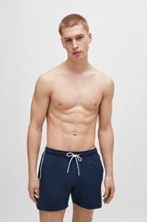 BOSS Badeshorts Iconic beige/dunkelblau/schwarz/weiß