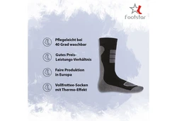 Footstar Thermosocken Herren Schwarz/Dunkelgrau/Grau