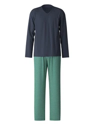 CALIDA Pyjama Season Special Herren Grün/Türkis/Blau/Dunkelgrün/Dunkelblau