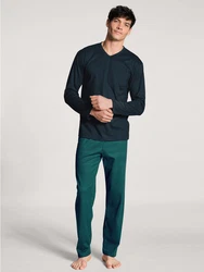 CALIDA Pyjama Season Special Herren Grün/Türkis/Blau/Dunkelgrün/Dunkelblau