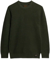 Superdry Strickpullover TEXTURED CREW KNIT JUMPER thyme grn
