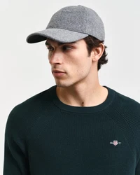 Gant Rundhalspullover COTTON WOOL RIB C-NECK Dunkelgrün/Grün