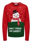 ONLY & SONS Strickpullover ONSXMAS REG 5 PLACEMENT CREW KNIT Orange/Dunkelrot/Rot/Grün
