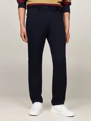 Tommy Hilfiger Chinohose Denton Chino Satin Dunkelblau/Blau