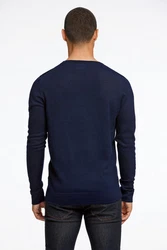 Lindbergh Rundhalspullover Dunkelblau/Blau
