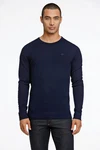Lindbergh Rundhalspullover Dunkelblau/Blau