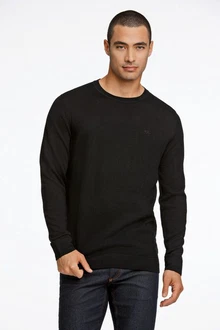 Lindbergh Rundhalspullover schwarz