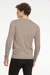 Lindbergh Rundhalspullover Khaki/Beige/Braun/Grau