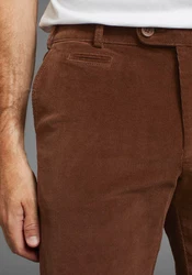 Man's World Dehnbund Hose Braun/Dunkelbraun/Beige
