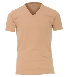 VENTI T-Shirt V-Neck Beige/Braun/Khaki