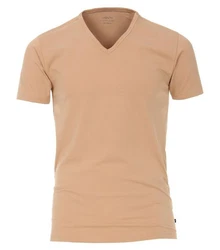 VENTI T-Shirt V-Neck Beige/Braun/Khaki