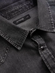 OMBRE Herren Hemd Dunkelgrau/Grau/Hellgrau/Hellblau