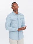 OMBRE Herren Hemd Hellblau