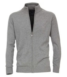 CASAMODA Cardigan Langarm mit Reißverschluss Strickjacke (004450) Grau/Hellgrau/Dunkelgrau