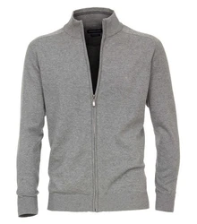 CASAMODA Cardigan Langarm mit Reißverschluss Strickjacke (004450) Grau/Hellgrau/Dunkelgrau