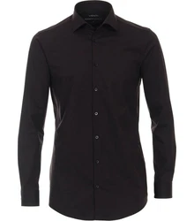 VENTI Langarmhemd 123955800 Schwarz/Braun/Grau/Rot/Dunkelbraun