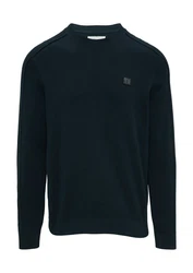s.Oliver Strickpullover mit Logo Stickerei Dunkelblau/Schwarz