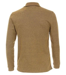 CASAMODA Langarmshirt Polo-Shirt Khaki/Braun/Beige