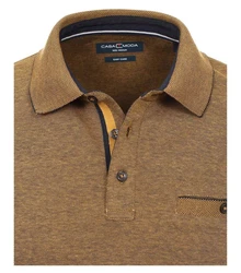 CASAMODA Langarmshirt Polo-Shirt Khaki/Braun/Beige