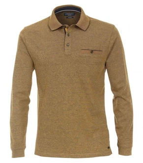 CASAMODA Langarmshirt Polo-Shirt Khaki/Braun/Beige CASAMODA Langarmshirt Polo-Shirt Khaki/Braun/Beige