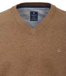 Redmond V-Ausschnitt Pullover (600) Khaki/Braun/Beige