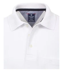 Redmond Poloshirt Piqu Polo-Shirt Weiß/Creme/Dunkelblau