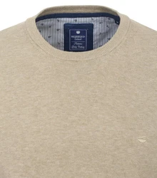 Redmond Rundhalspullover Khaki/Beige