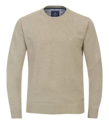 Redmond Rundhalspullover Khaki/Beige