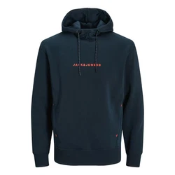 Jack & Jones Kapuzensweatshirt JJTree Sweat Hood Dunkelblau/Blau/Hellblau
