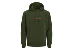 Jack & Jones Kapuzensweatshirt JJTree Sweat Hood oliv/orange