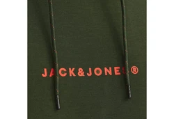 Jack & Jones Kapuzensweatshirt JJTree Sweat Hood oliv/orange