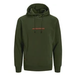 Jack & Jones Kapuzensweatshirt JJTree Sweat Hood oliv/orange