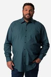 Men Plus Businesshemd Kentkragen Comfort Fit Türkis/Blau/Grün/Hellblau