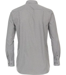 CASAMODA Langarm Businesshemd Comfort Fit Kentkragen Print Grau/Grün/Dunkelgrau
