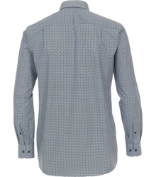 CASAMODA Langarm Businesshemd Comfort Fit Kentkragen Print Dunkelblau/Blau/Hellblau/Grau