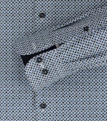 CASAMODA Langarm Businesshemd Comfort Fit Kentkragen Print Dunkelblau/Blau/Hellblau/Grau