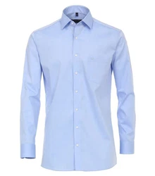 CASAMODA Langarmhemd Kent Hellblau/Blau/Dunkelblau