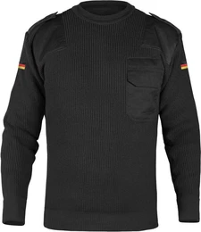 Strickpullover Herren BW-Pullover Drentrup Bundeswehr Pullover Strickpullover aus Schurwolle mit Deutschlandfahne