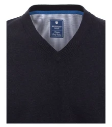 Redmond V-Ausschnitt Pullunder Blau/Dunkelblau