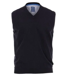 Redmond V-Ausschnitt Pullunder Blau/Dunkelblau