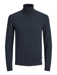 Jack & Jones Strickpullover JJEEMIL KNIT ROLL NECK Dunkelblau
