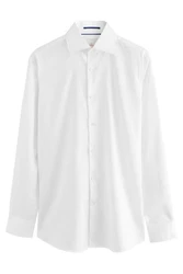 Next Langarmhemd Slim Fit Signature Hemd Weiß/Creme
