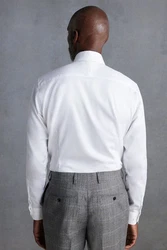 Next Langarmhemd Slim Fit Signature Hemd Weiß/Creme