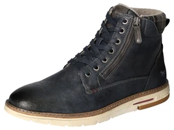MUSTANG Schnürboots navy / grau